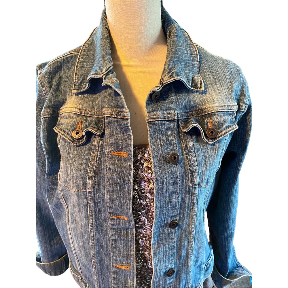 Riders Copper Collection Wimen’s Distressed Jean Jacket (Large)